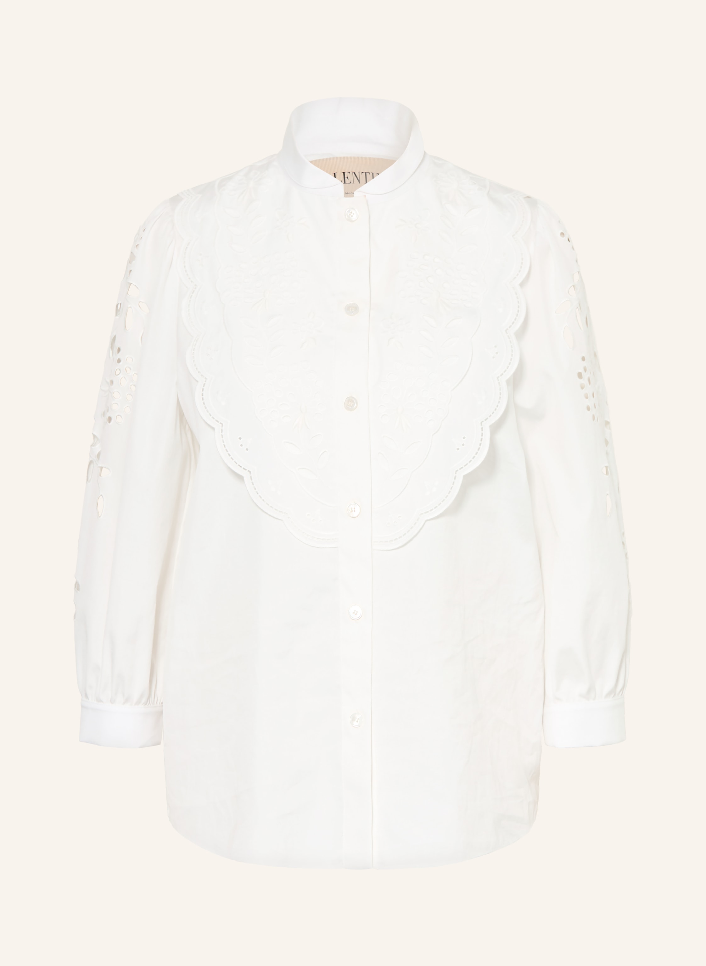 VALENTINO Bluse mit Lochspitze und 3/4-Arm