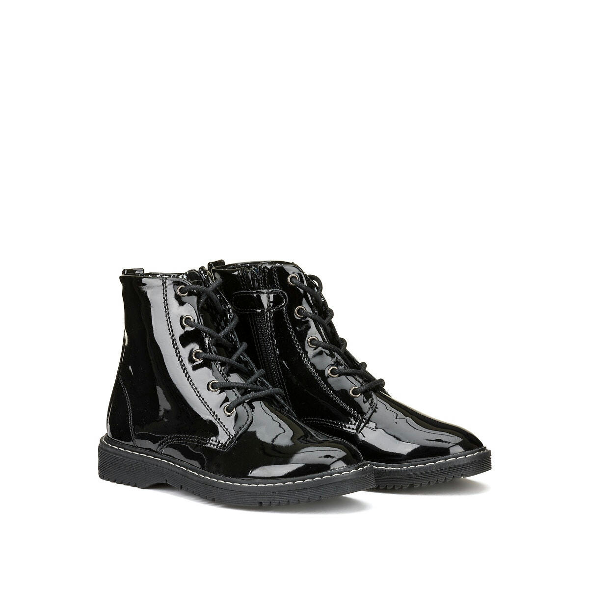 Bottines vernies zippées