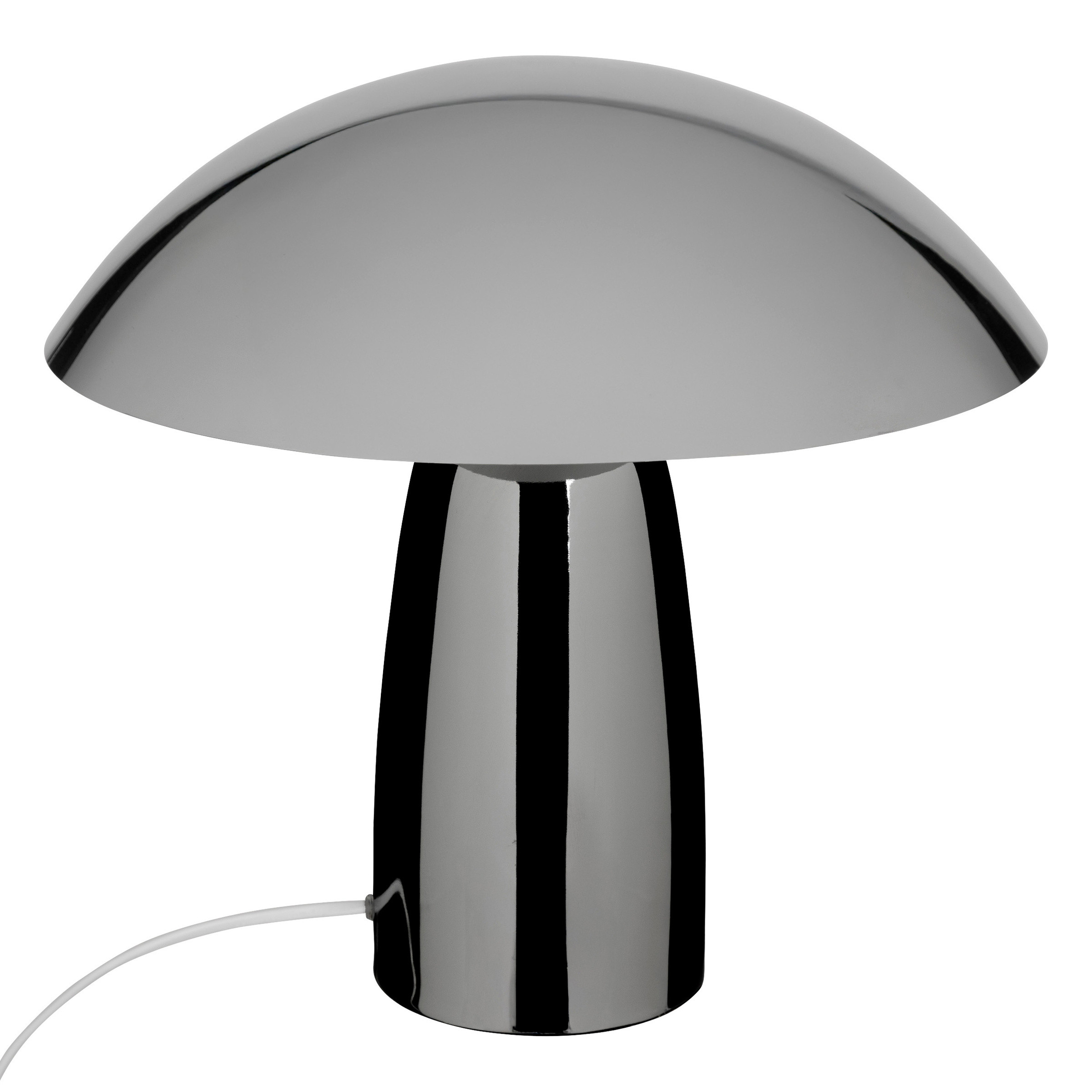 Lampa nocna grzybek OMIA, srebrna, wys. 34 cm