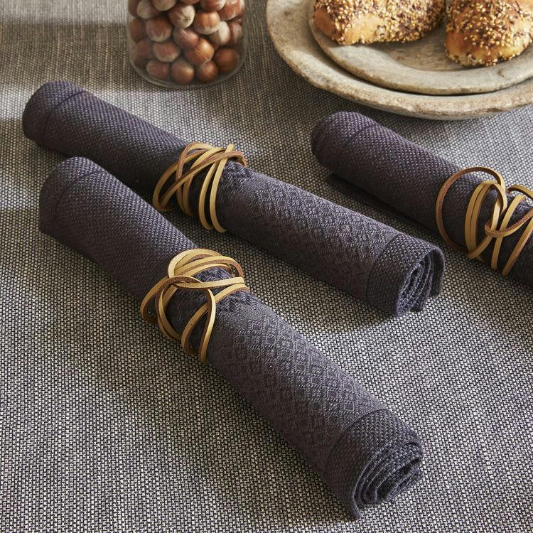 SLOW LIFE - Serviette en coton carbone 47 x 47