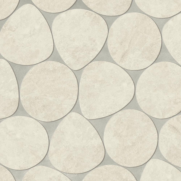 Carrelage effet Pierre Calcaire Ivoire Galets XL 59,5x59,5x0,9 cm Rocalta - Sol extérieur (vendu par carton de 1,022 m²) - RO'MA C