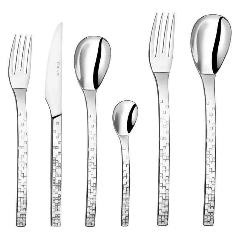 PIX'ELLE 3D - Ménagère 50 couverts avec écrin en bois