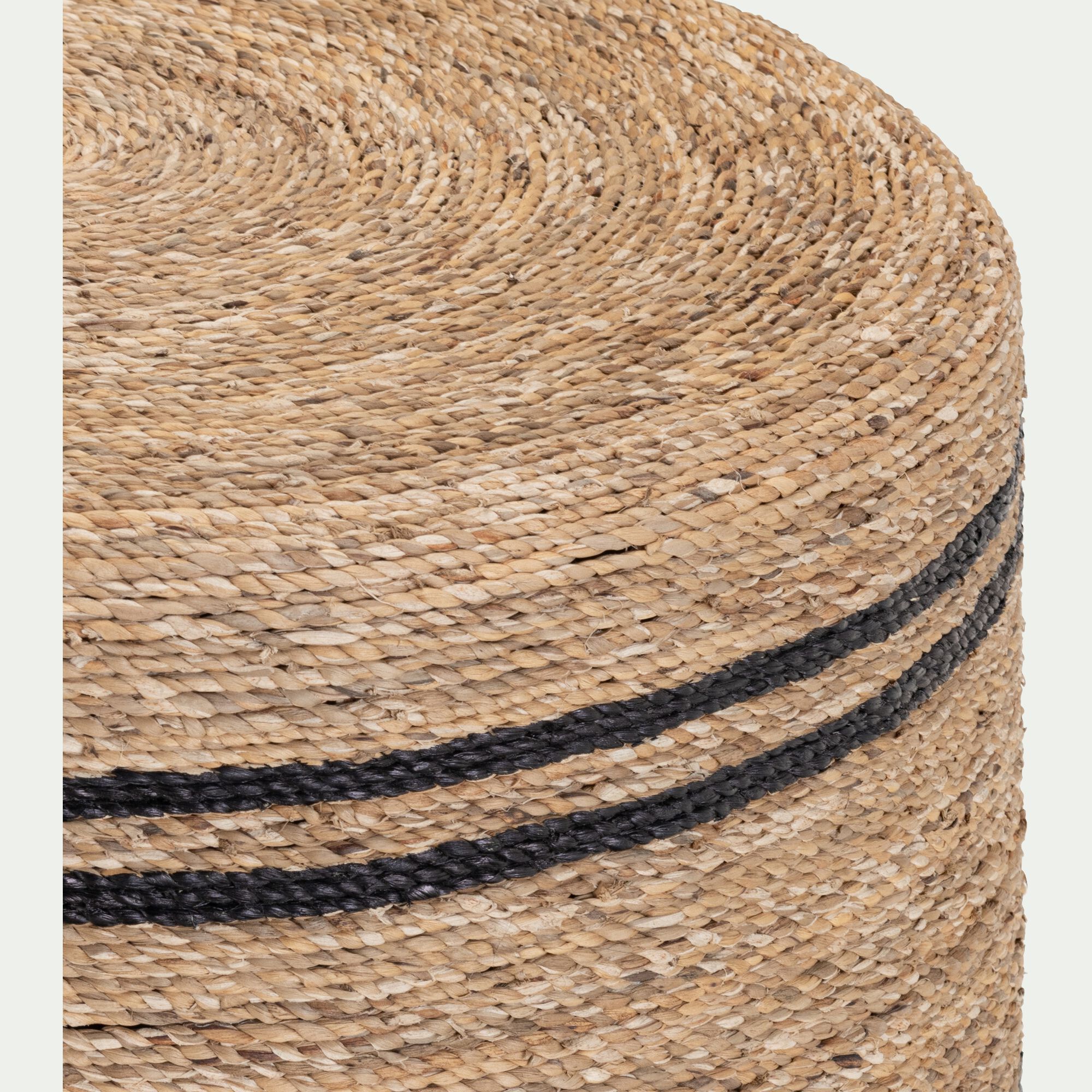 CAIRANNE - Set de 2 tables basses rondes en jacinthe d'eau - naturel