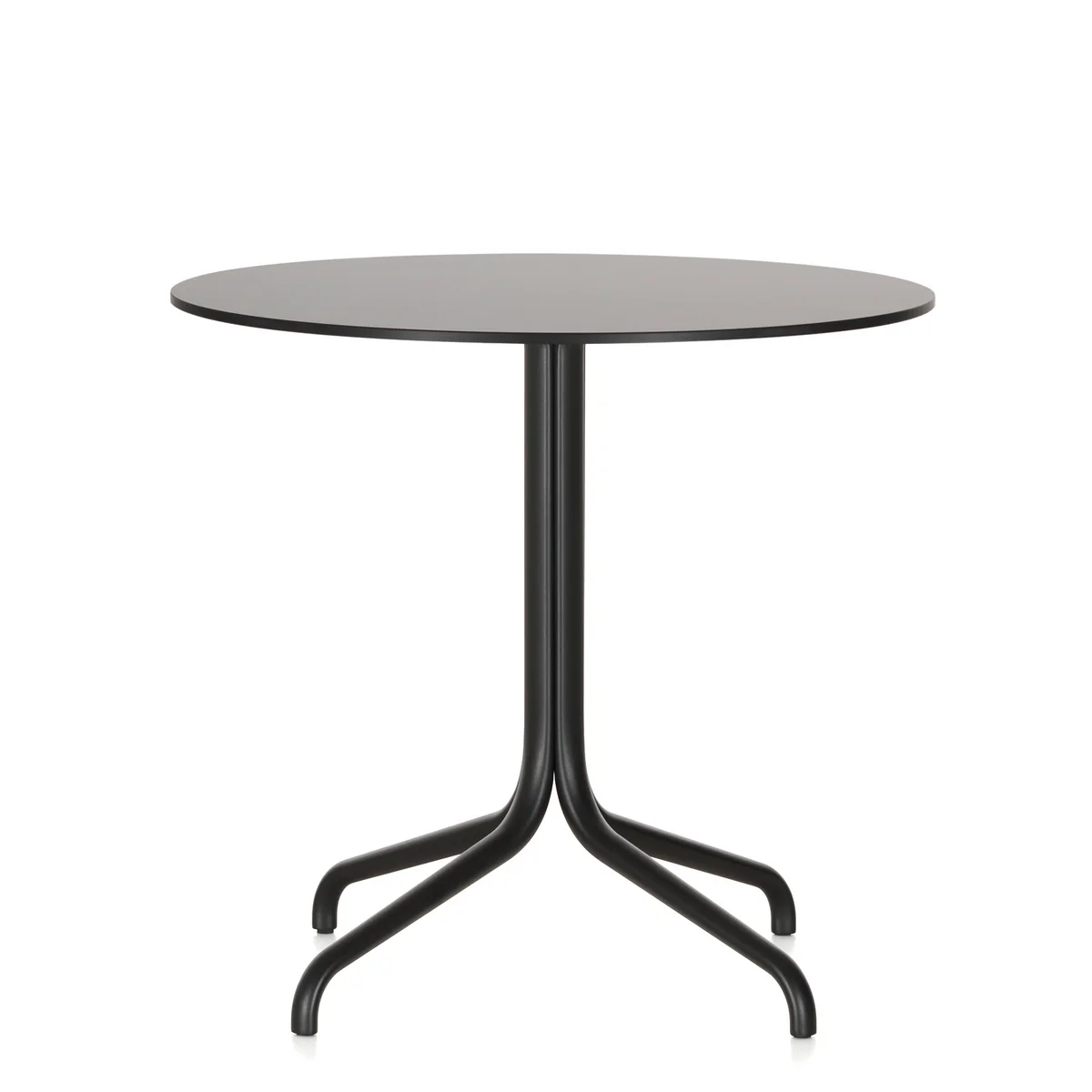 Vitra - Belleville Bistrotisch Outdoor, rund, Ø 79,6 cm, tiefschwarz / schwarz
