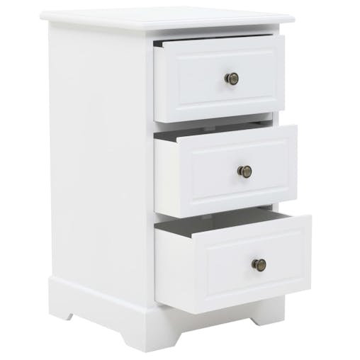 NNEVL Bedside Cabinet MDF and Pinewood 35x32x59 cm