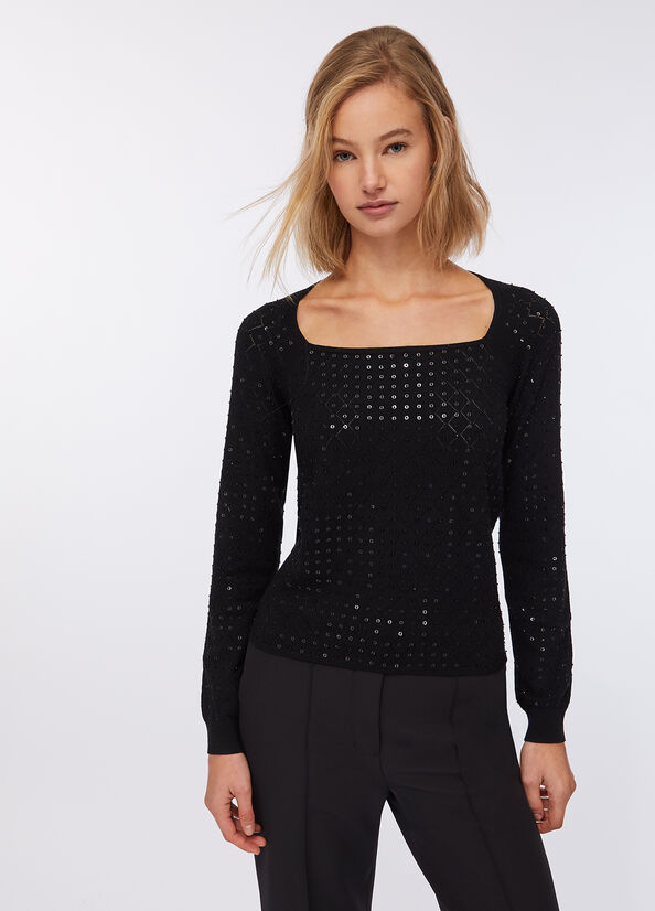 Maglia con paillettes