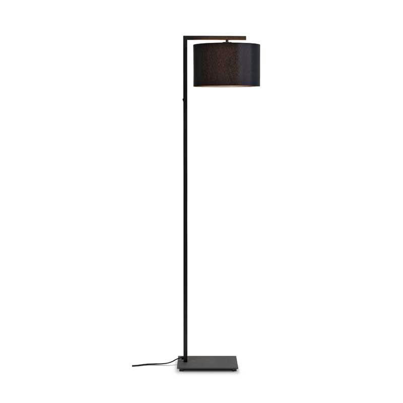 BOSTON - Lampadaire noir et abat-jour noir H160cm