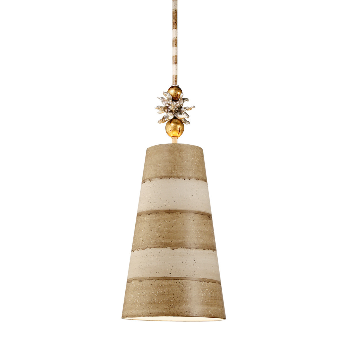 Lampa wisząca brązowo-szara-kremowa Anemome 1xE27x60W Flambeau