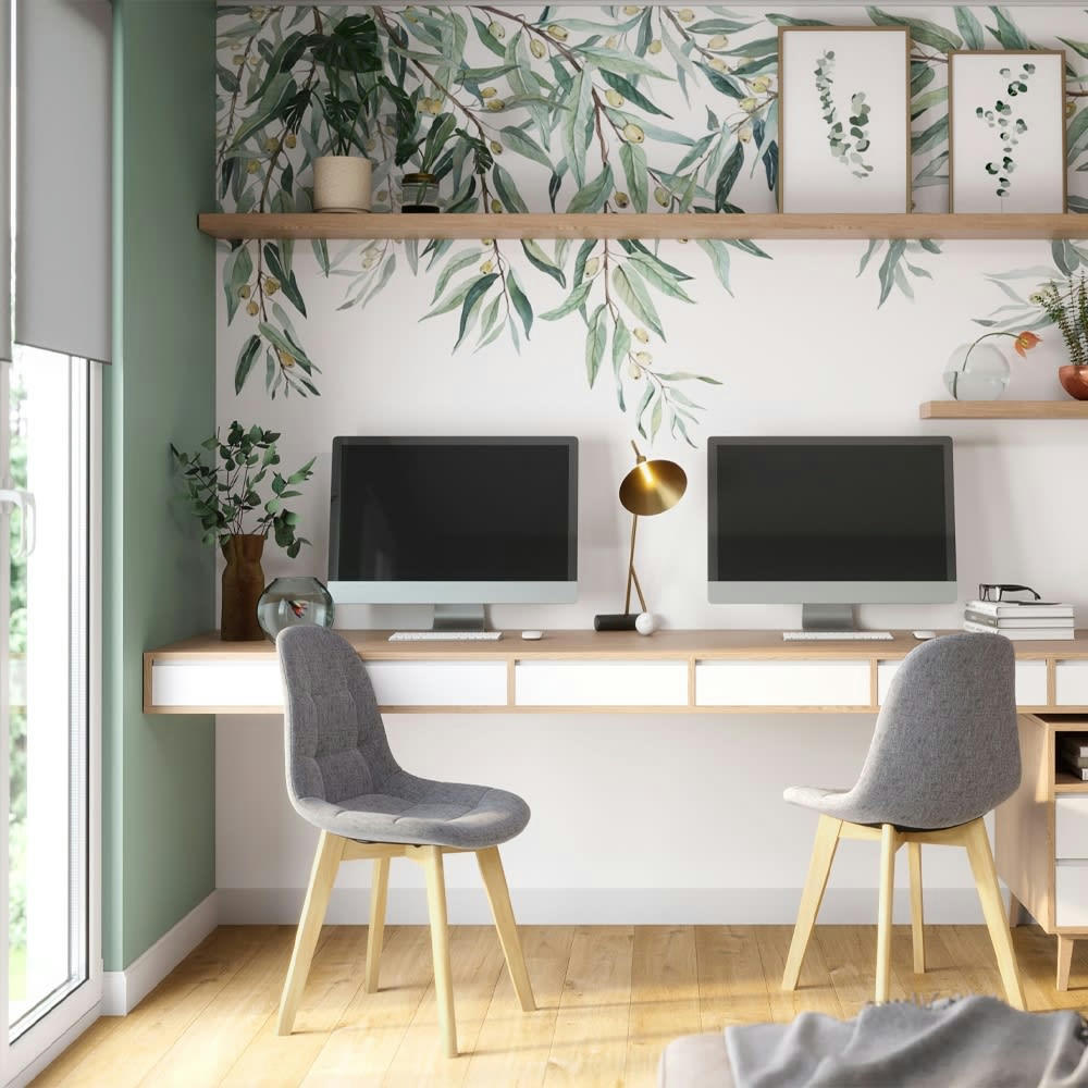 YOLO - Chaise scandinave gris clair pieds bois d'hêtre (lot de 2)