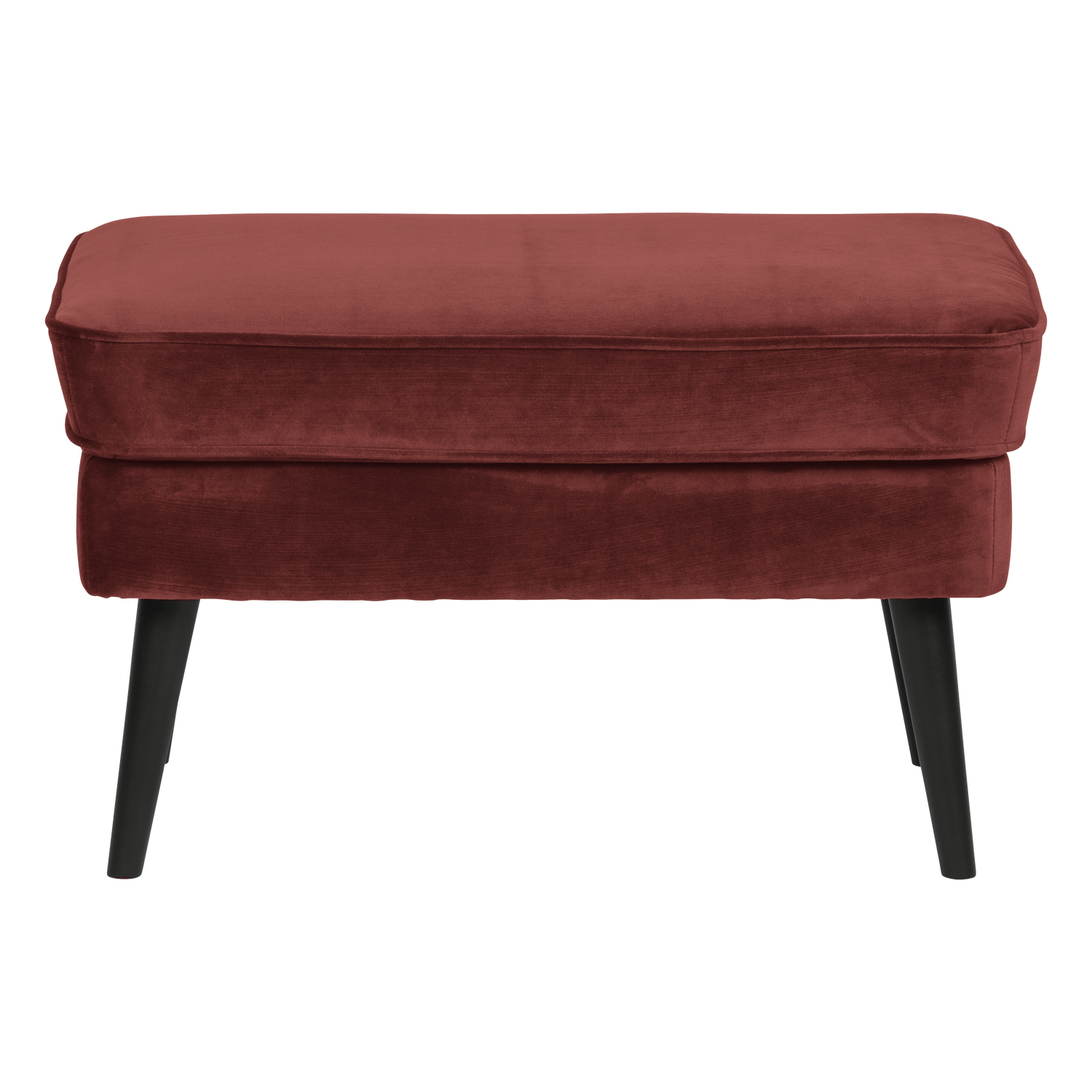 WOOOD hocker Rocco - Velvet - Bordeauxrood - 47x77x51