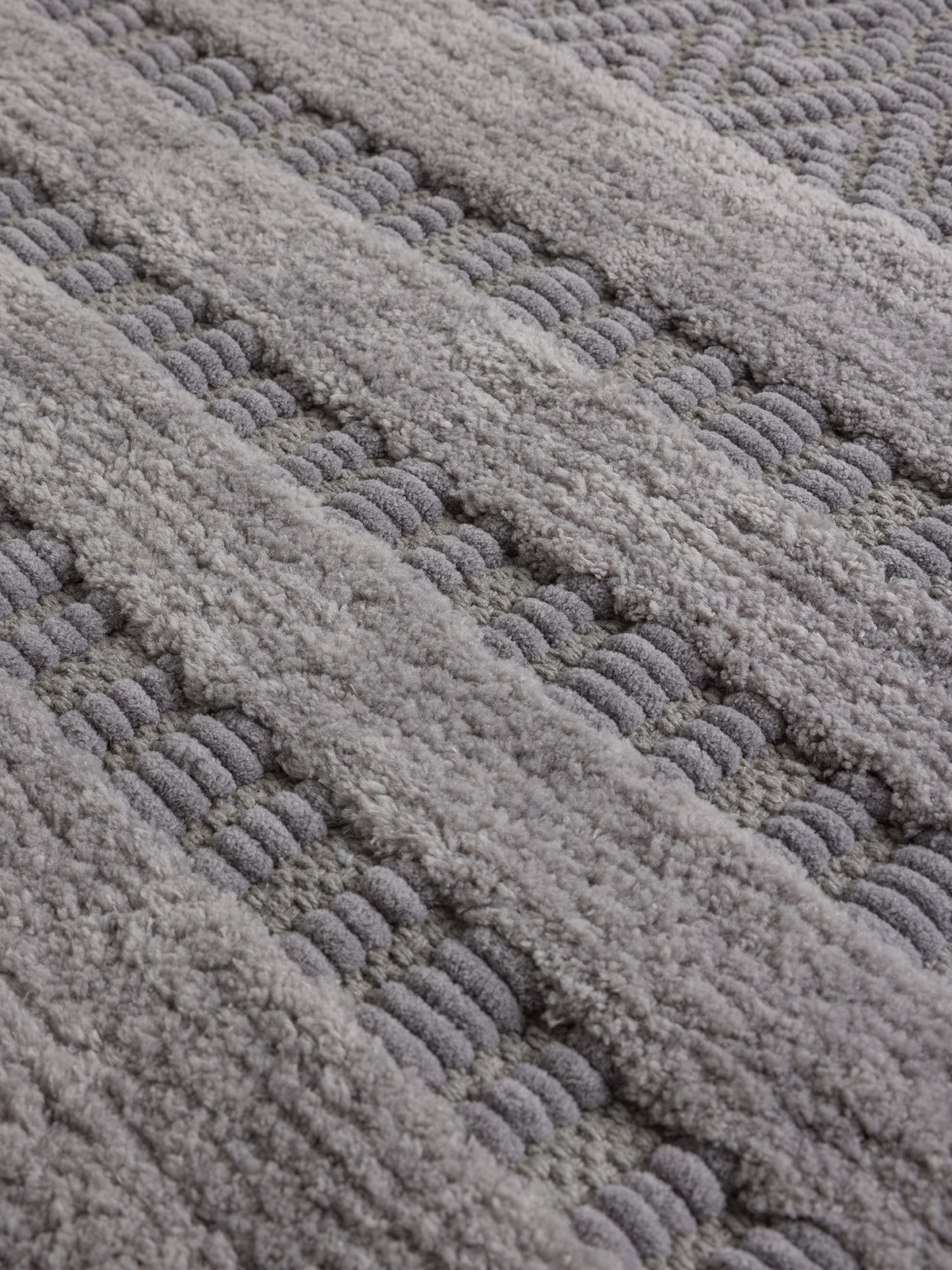 Tappeto bagno in ciniglia motivo geometrico