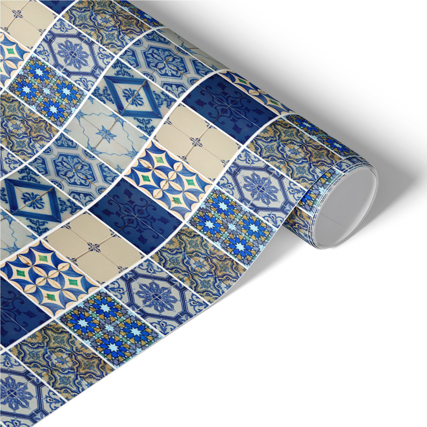 Okleina na meble Niebieska mozaika 50x100 Folia samoprzylepna DIY