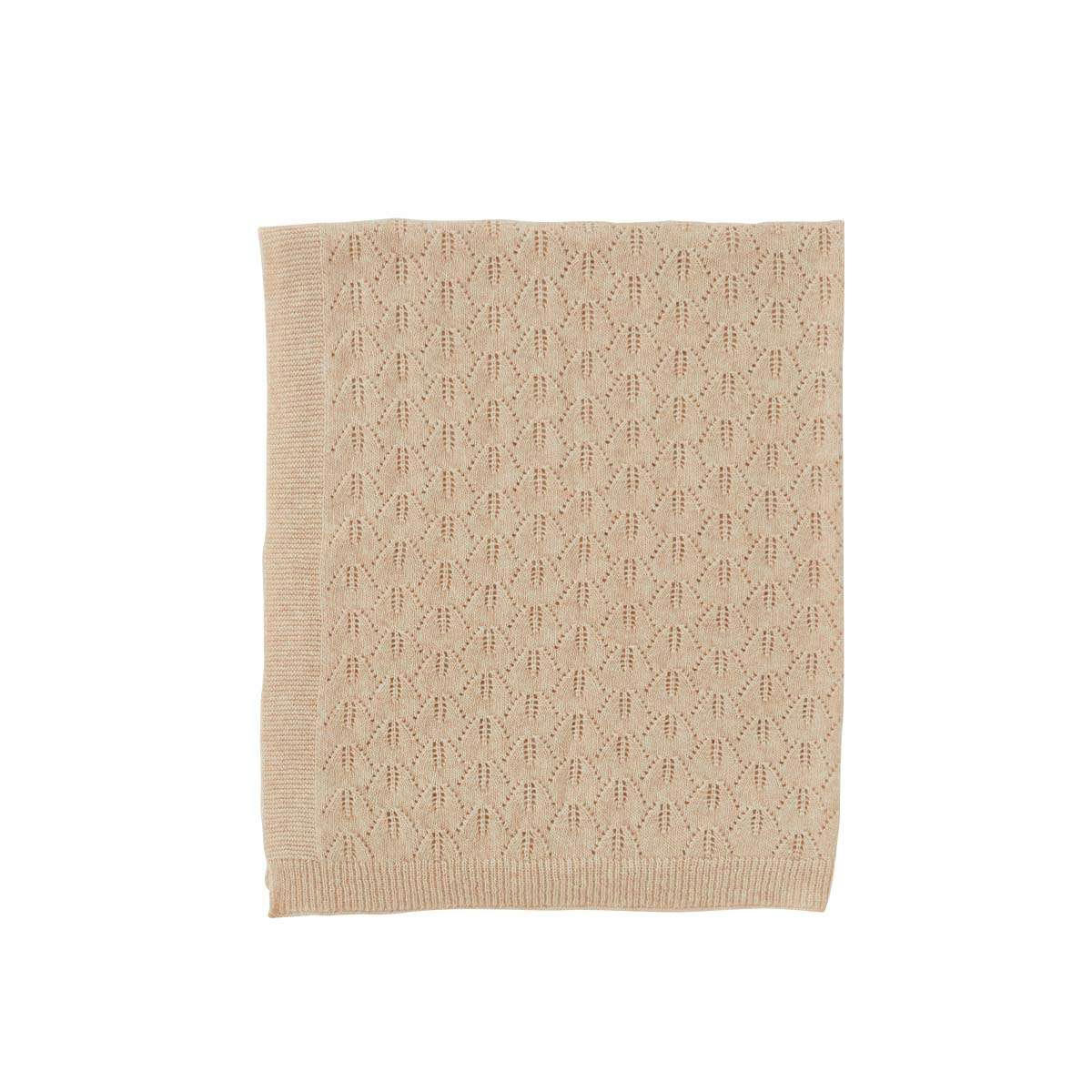 LANA - Couverture rose en laine H80x100cm