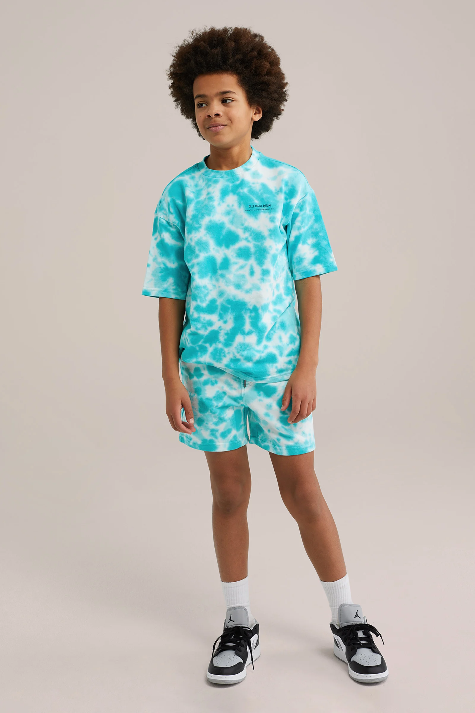 Jongens regular fit sweatshort met print