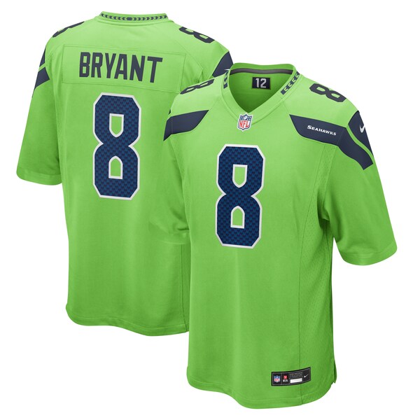 Coby Bryant Seattle Seahawks Nike  Game Jersey - Neon Green/Navy