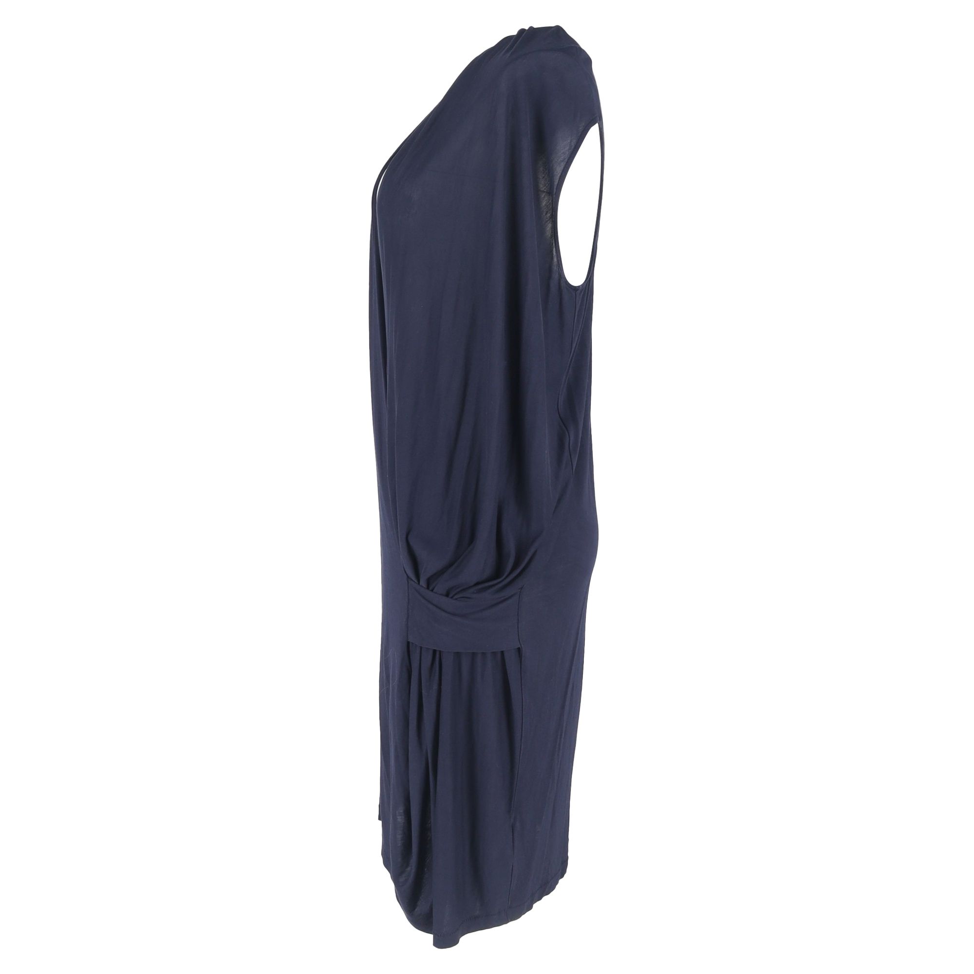 Acne Studios Preloved Natifa Dress in Navy Blue Lyocell