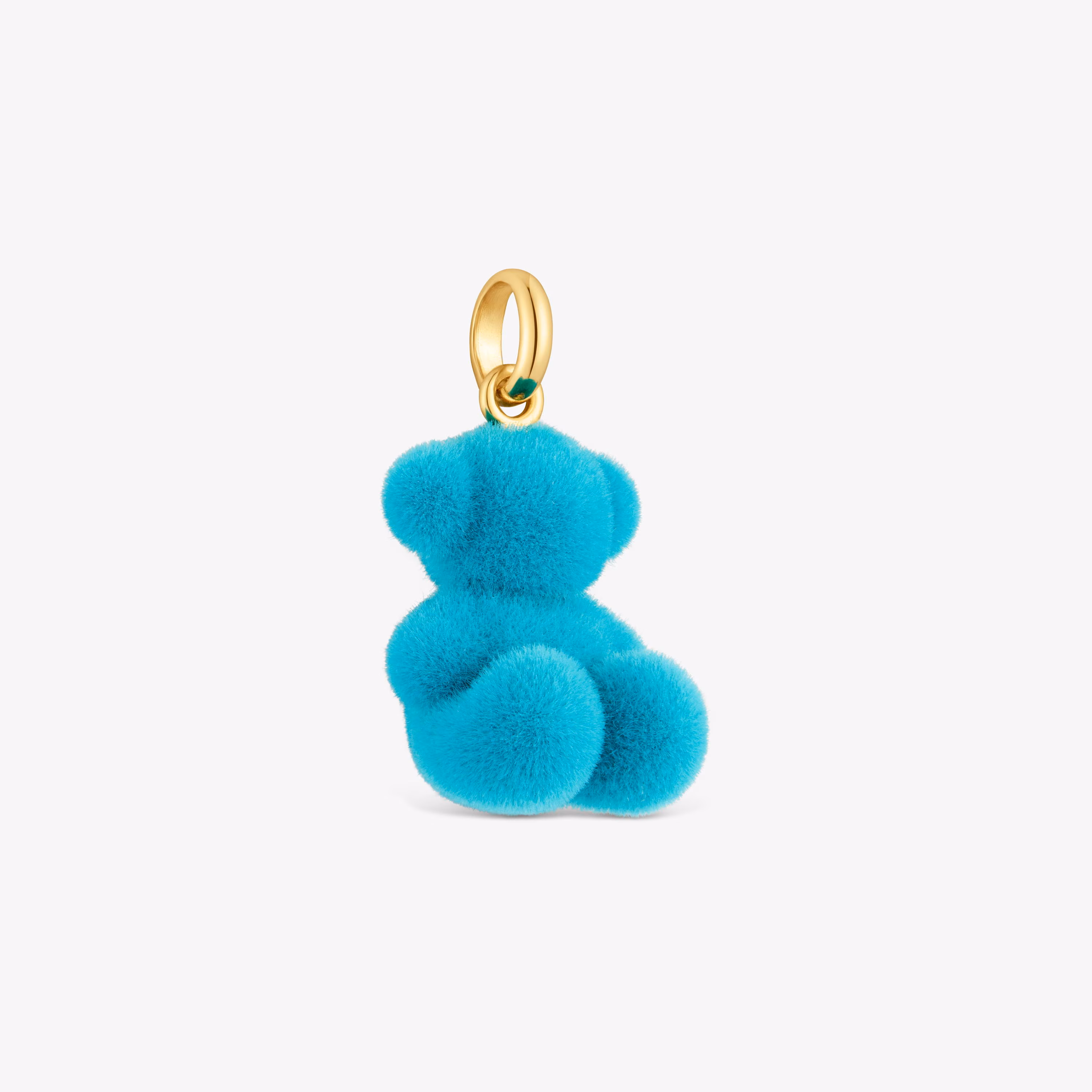 Colgante oso velvet en color turquesa con baño de oro 18 kt sobre plata Bold Bear