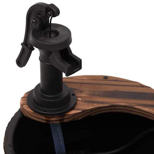NNEVL Water Fountain with Pump 28x28x34.5 cm Solid Wood Fir