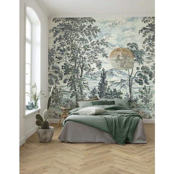 Vliestapete, Wald, bunt