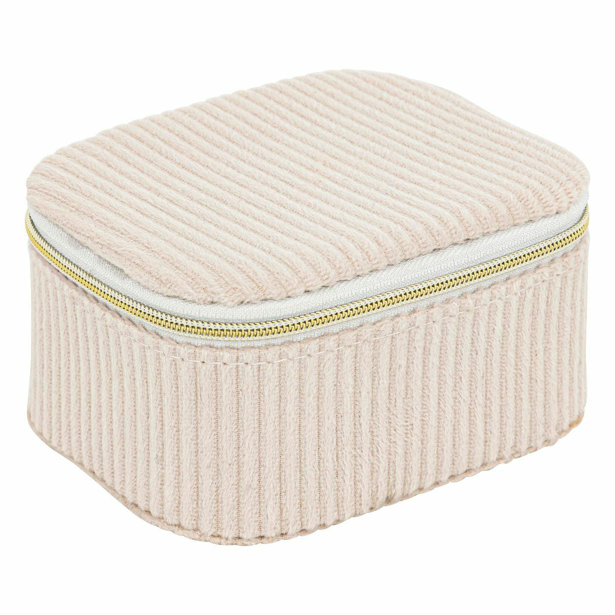 Pudełko na biżuterię Enya beżowe 11x9 cm ozdobne