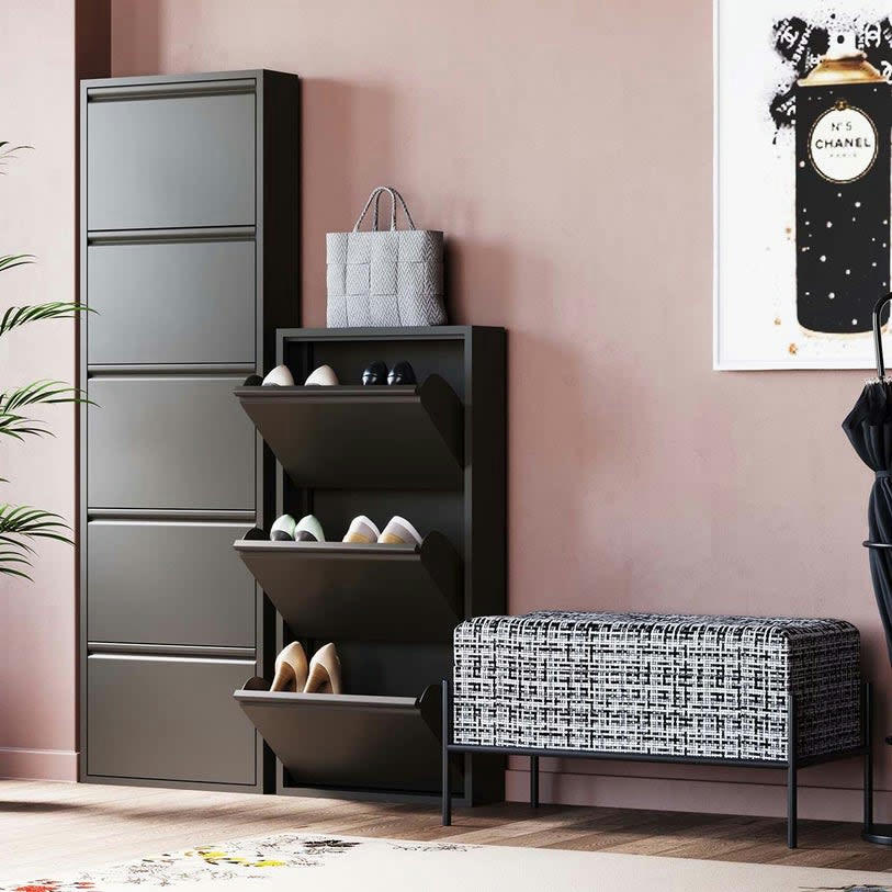 CARUSO - Casier à chaussures Caruso noir 5 tiroirs Kare Design