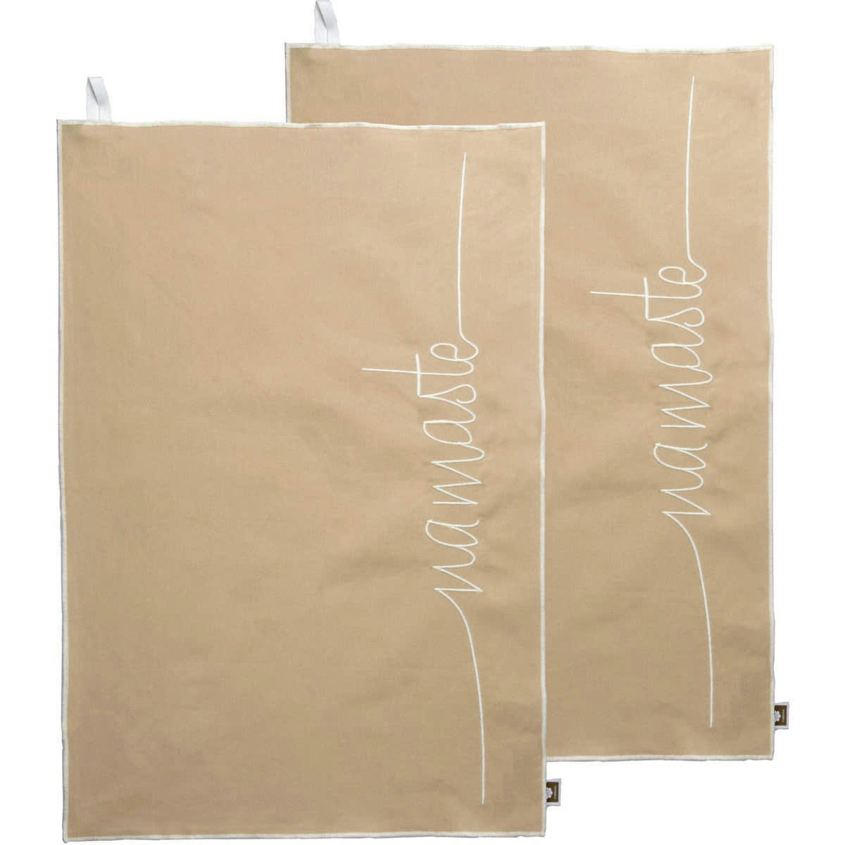 NAMASTE - Torchons (x2) coton  50x75 sable