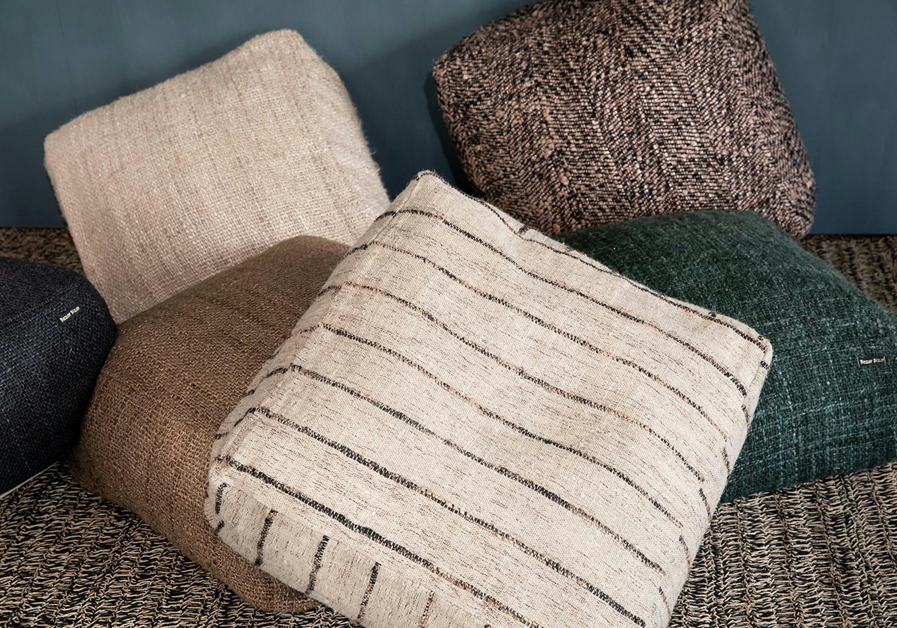 OH MY GEE - Pouf en coton vert