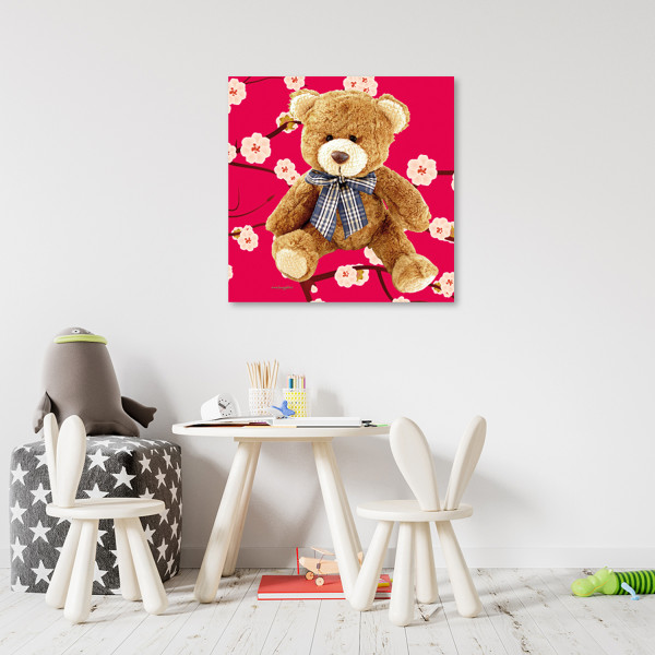 Feeby Obraz na płótnie, Pluszowy miś dla dzieci 30x30