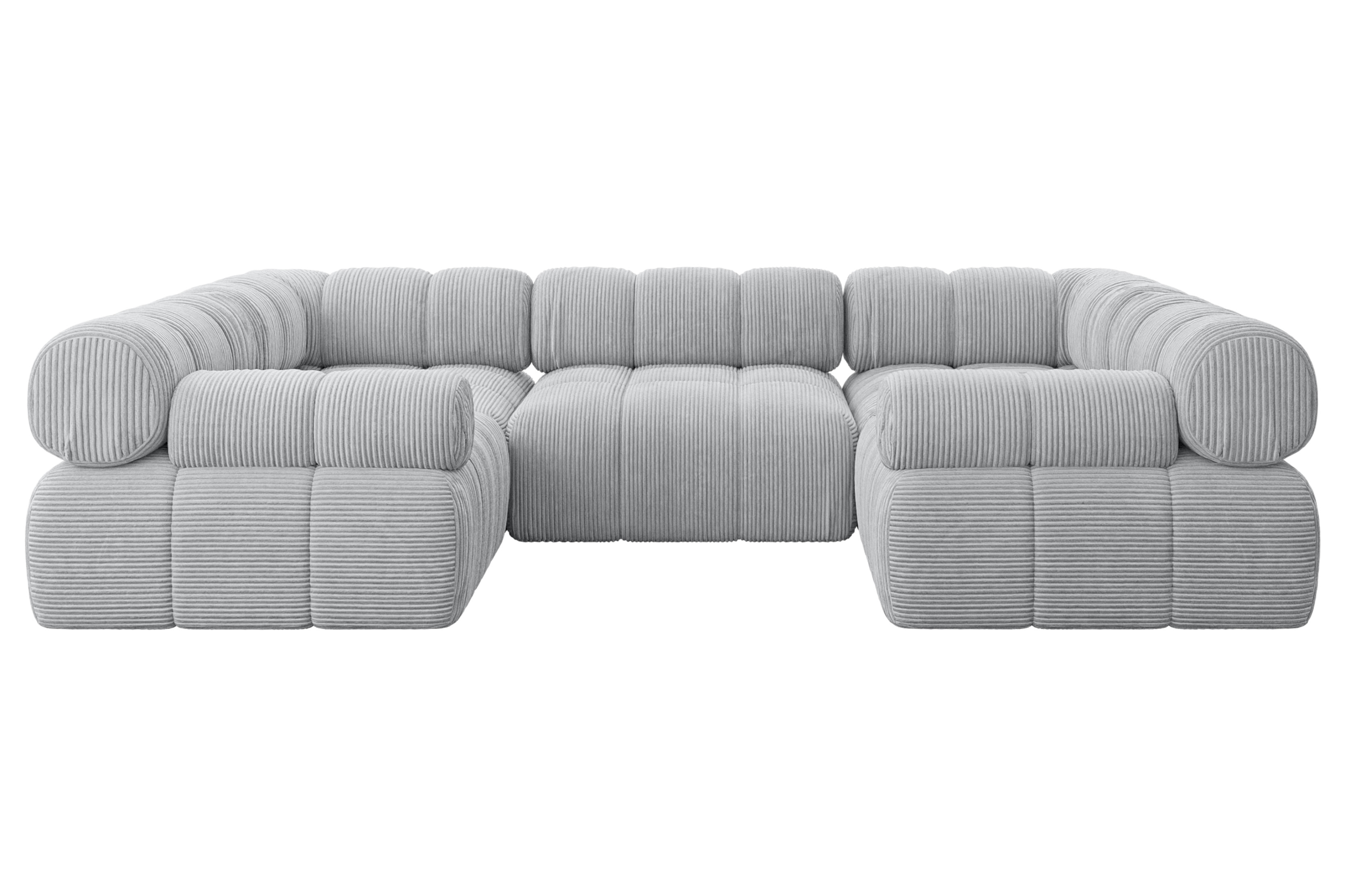 Narożnik uniwersalny modułowy BIRNO-U1 285x190x70 cm Szary