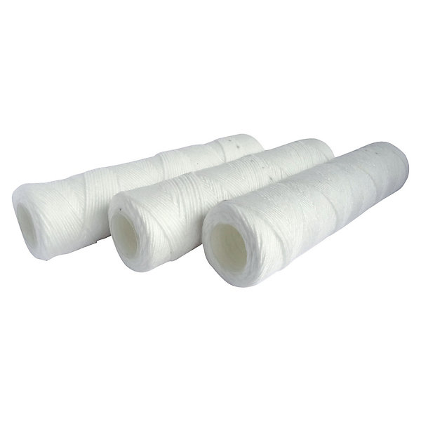 Aquawater - Lot de 3 cartouches filtrantes bobinées 20 microns - Taille standard 10 - Durée 6 mois