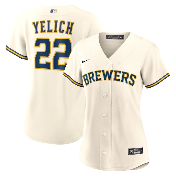 Christian Yelich Milwaukee Brewers Nike Women's Home Replica Player Jersey - Cream