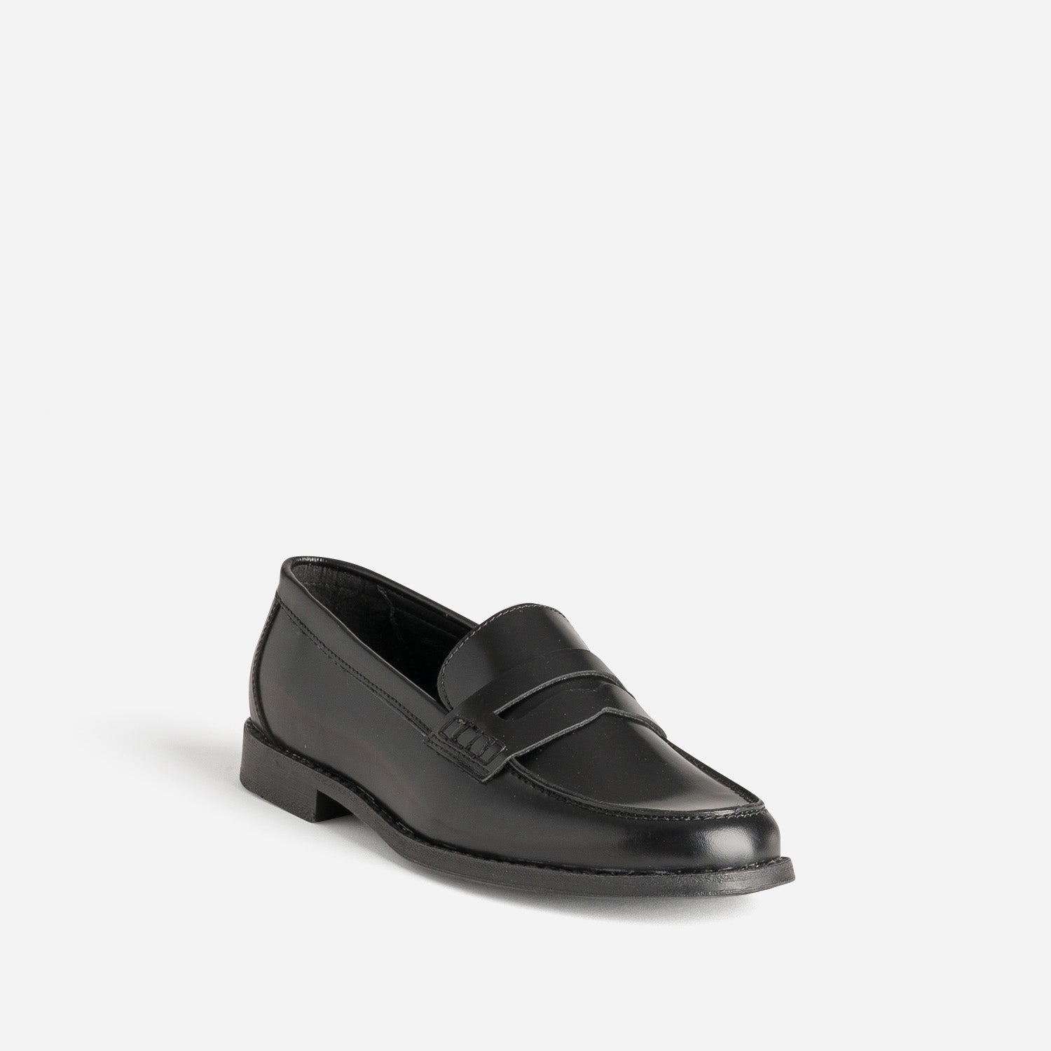 Mocassin noir cuir