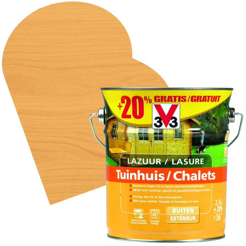 Lasure Chalets pin scandinave 2,5   0,5 L gratuit V33