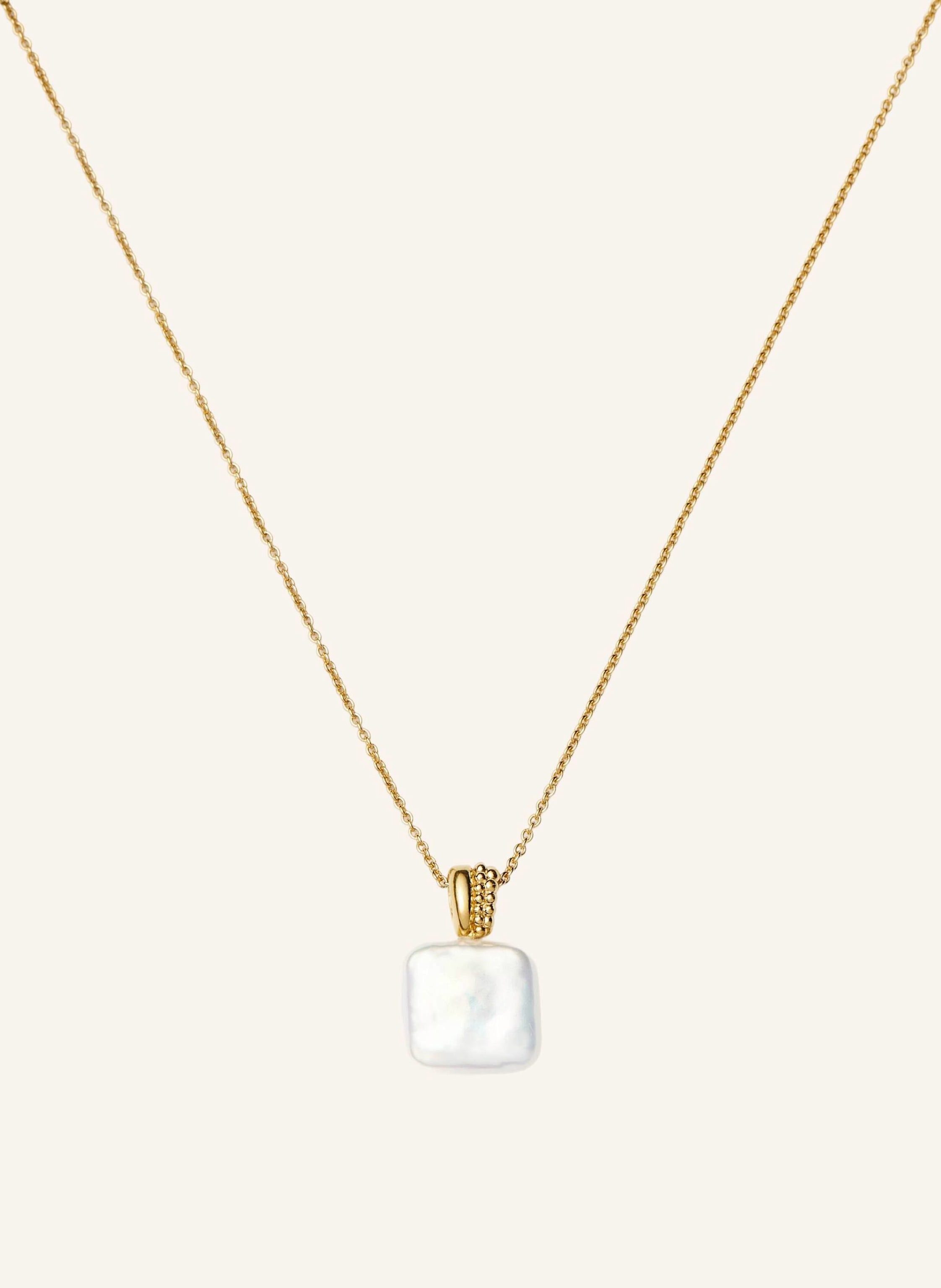MISSOMA Ketten SQUARE PEARL BAYA PENDANT NECKLACE by GLAMBOU