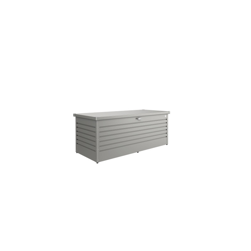 Coffre de jardin gris métallisé 1,81 x 0,79 x 0,71 m BIOHORT