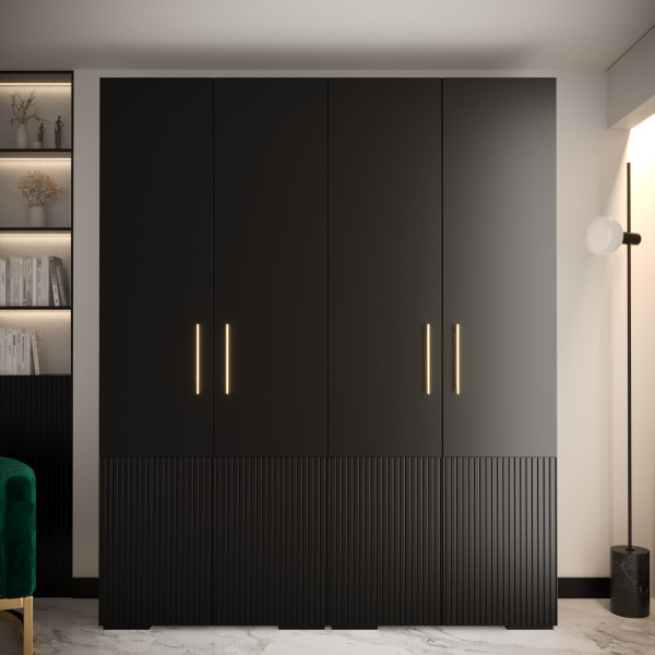 Szafa uchylna Garderoba MANHATTAN RYFEL 3 200 czarny