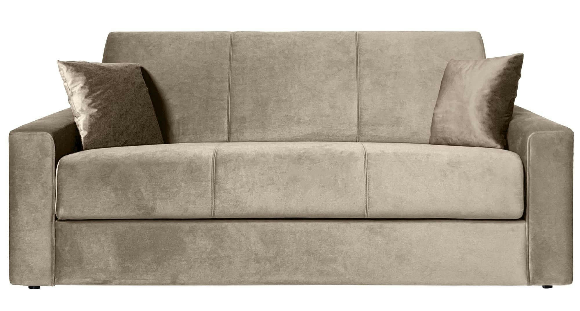 ARSENE - Canapé convertible 3 places  en tissu gris beige