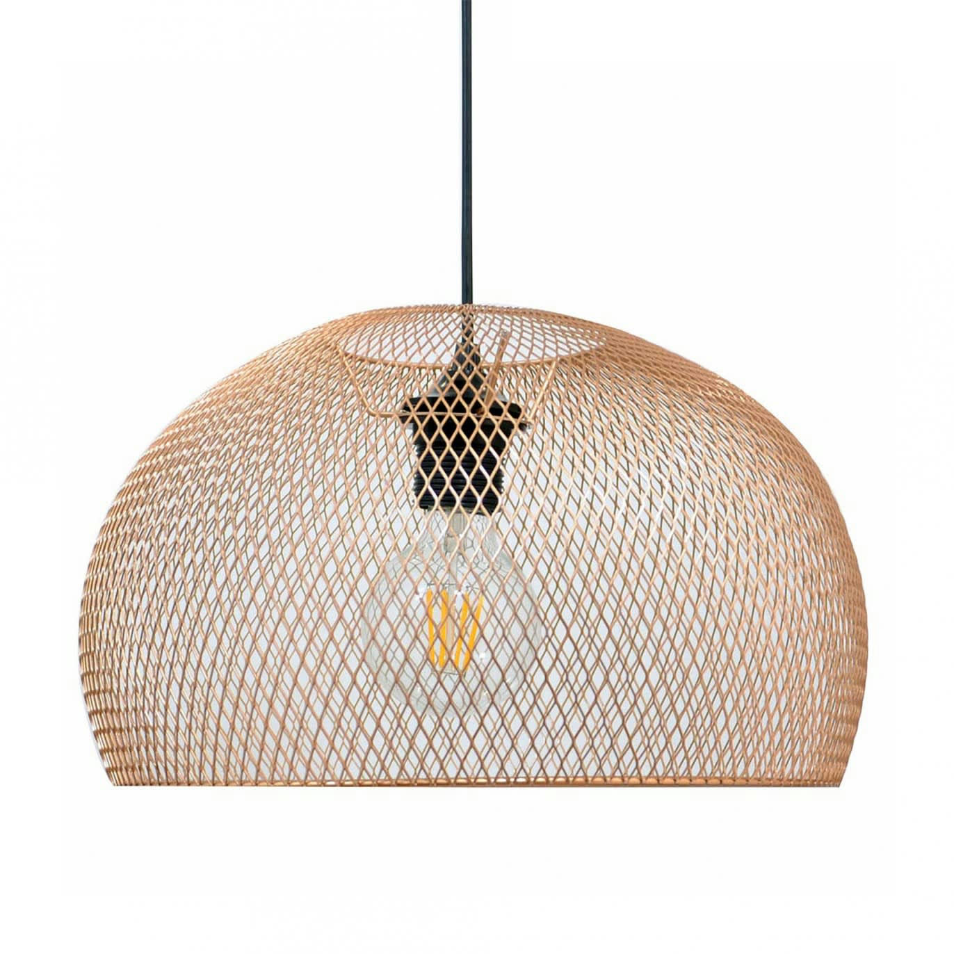 ALFAMA - Suspension en métal grillagé cuivré