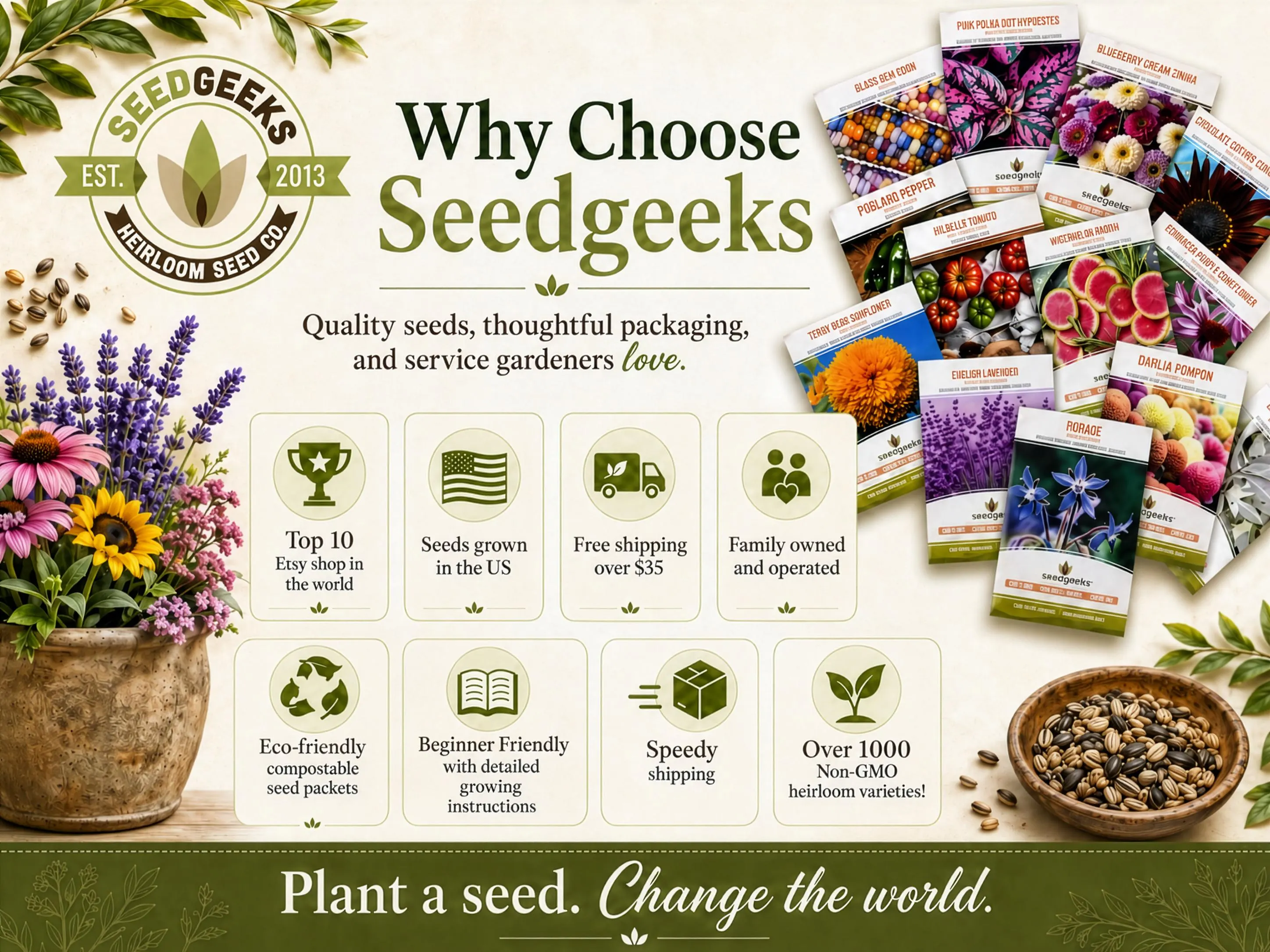 Heirloom Fall Garden Seed Collection – 10 Non-GMO Varieties
