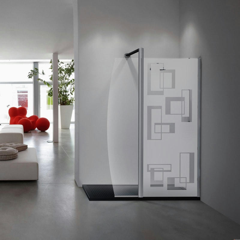 - Film Occultant l'art abstrait pour Vitre/Douche 170X65cm