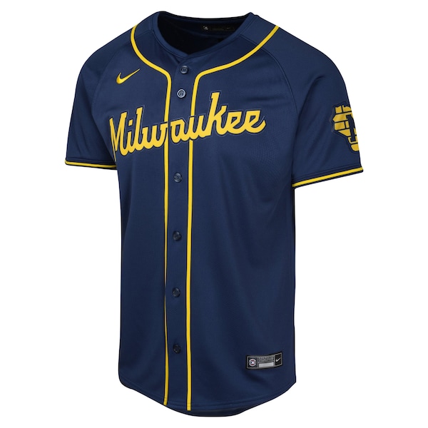 Milwaukee Brewers Nike Youth Alternate Limited Jersey - Navy