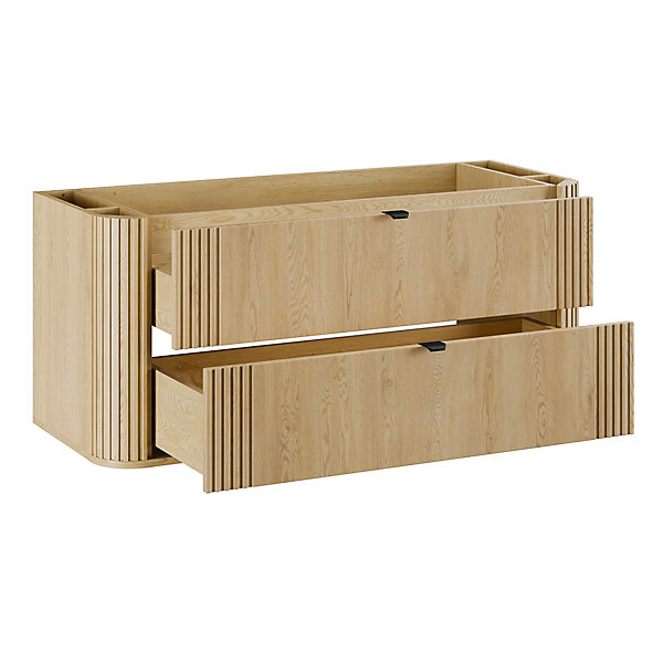 Ensemble meuble sous vasque 120cm et colonne Mila Bois