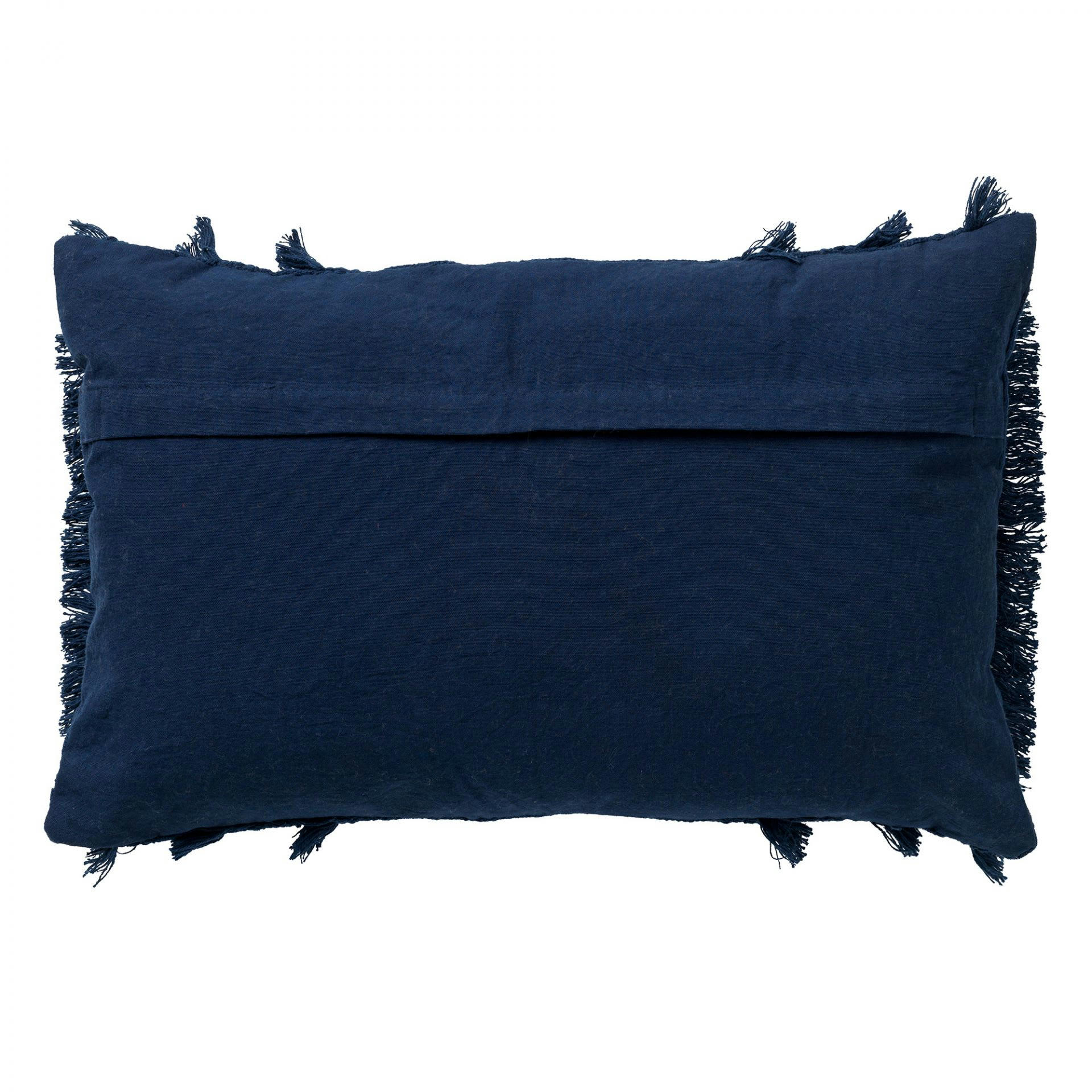 FARA - Coussin - bleu en coton 40x60 cm uni