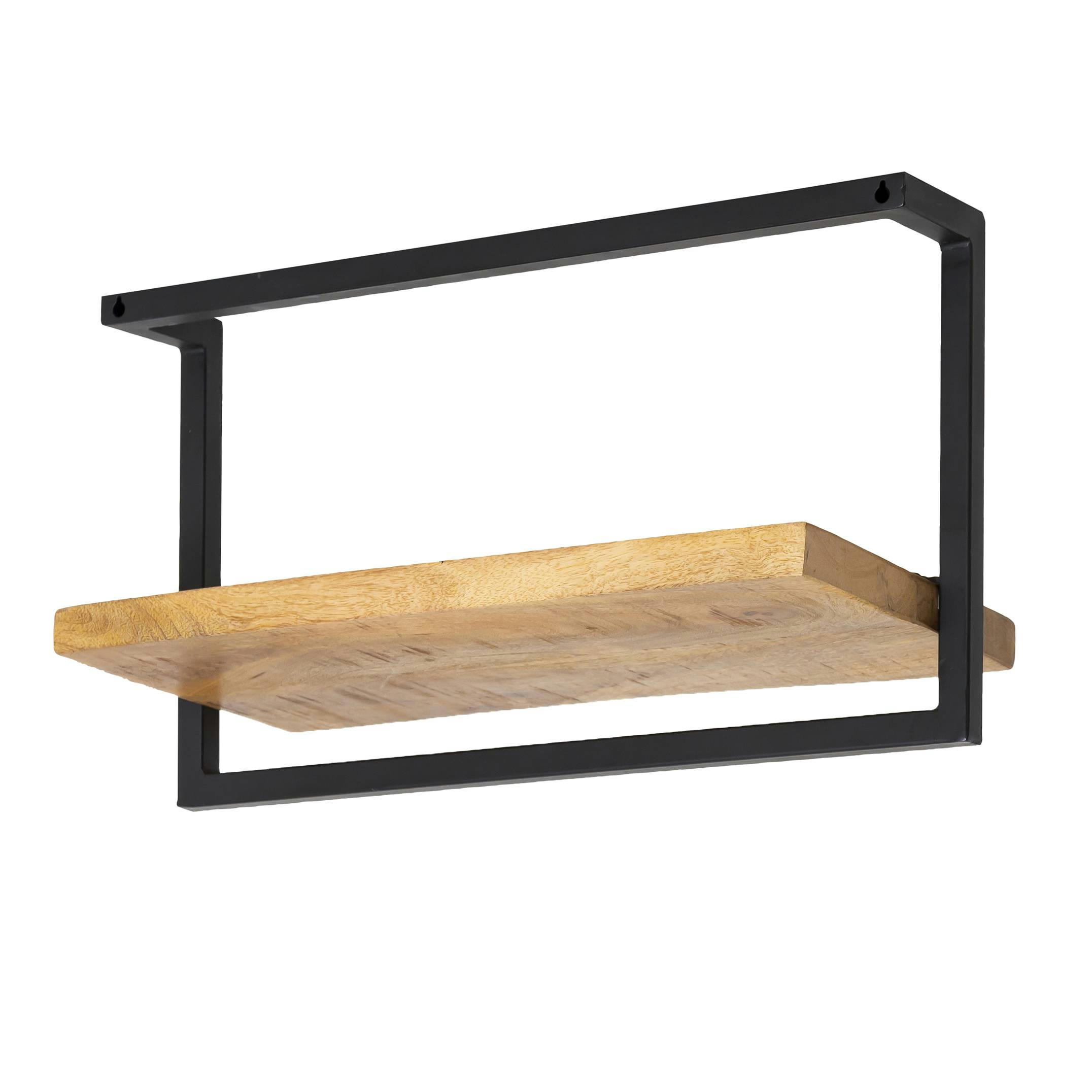 JOIE - Etagère en bois noir 55 cm