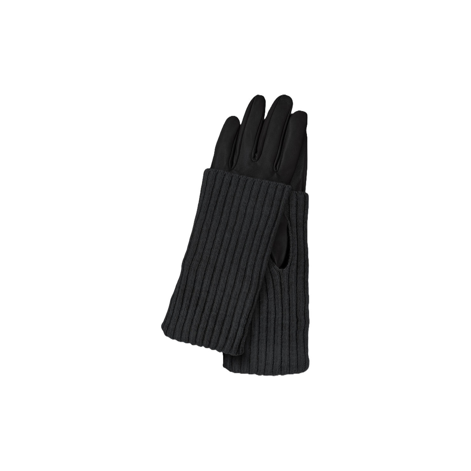 Laura l&aelig;derhandske, black