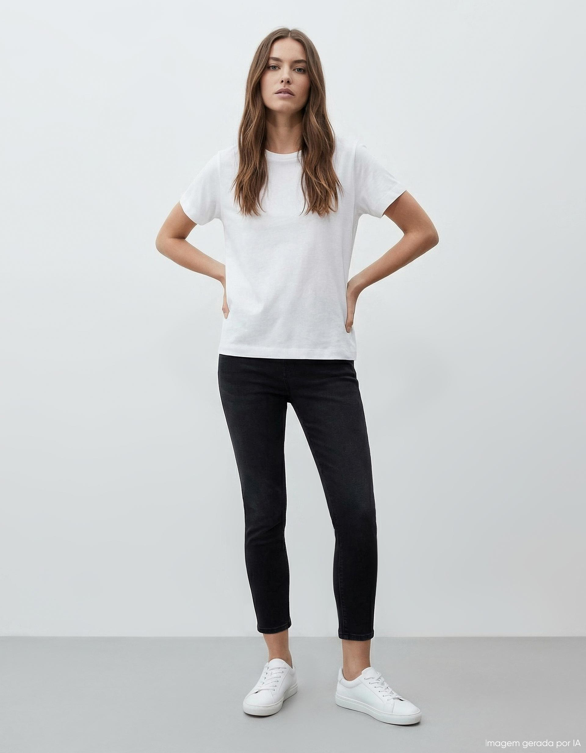 T-shirt, Mulher, Branco