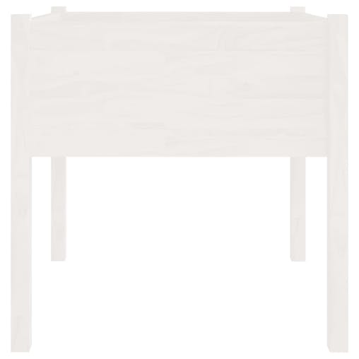 NNEVL Garden Planters 2 pcs White 70x70x70 cm Solid Pinewood