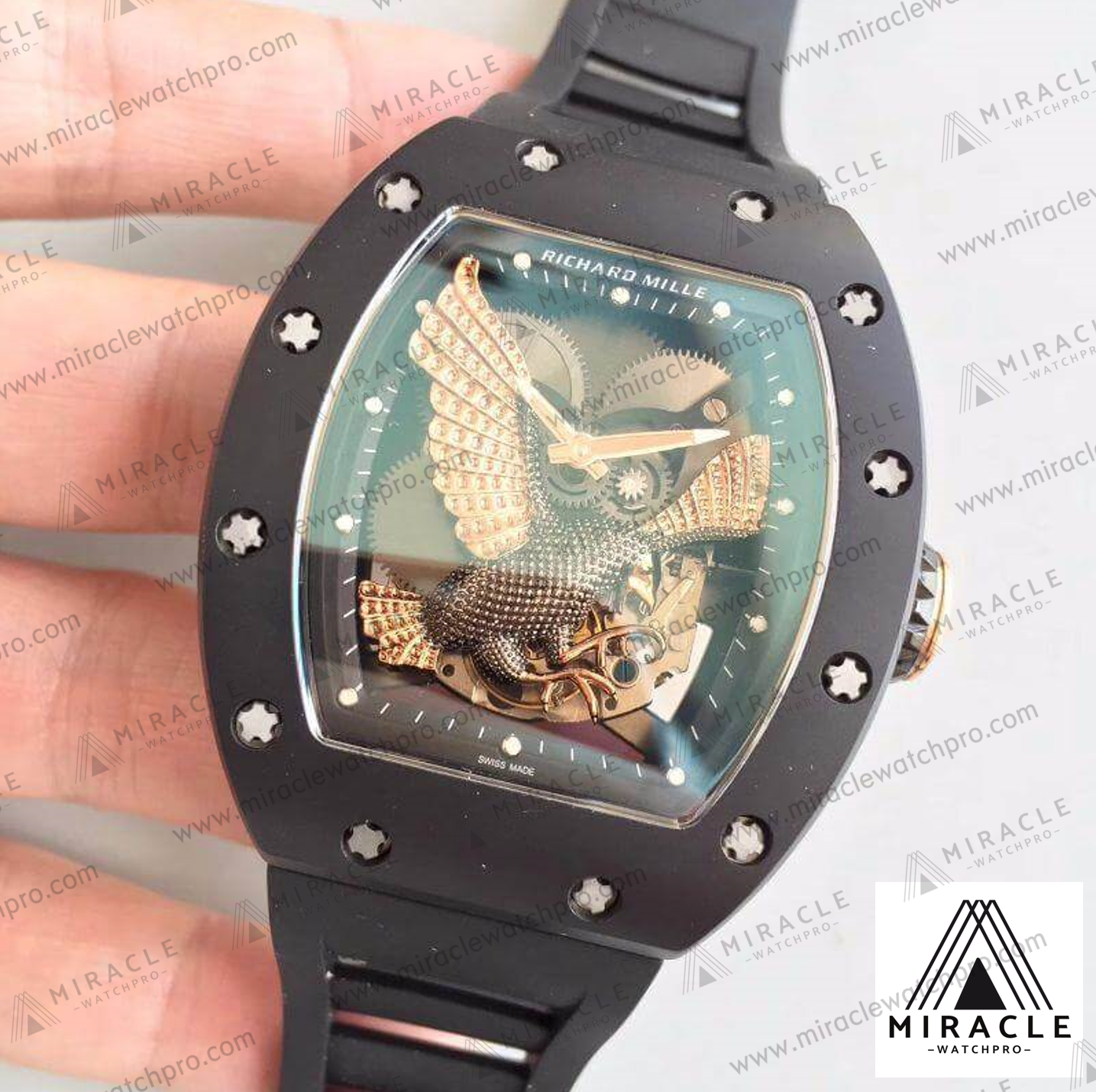 Replica Watch-RICHARD MILLE-ref.M023 RG-TZP-Elite Clone-43mmX51mmX17mm