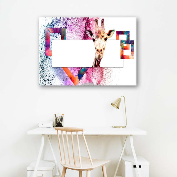 Feeby Obraz na płótnie Kolorowa żyrafa dla dzieci 60x40