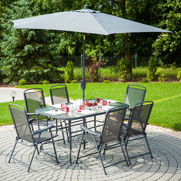 Komplet mebli ogrodowych Bordeaux, antracyt PATIO | Dajar